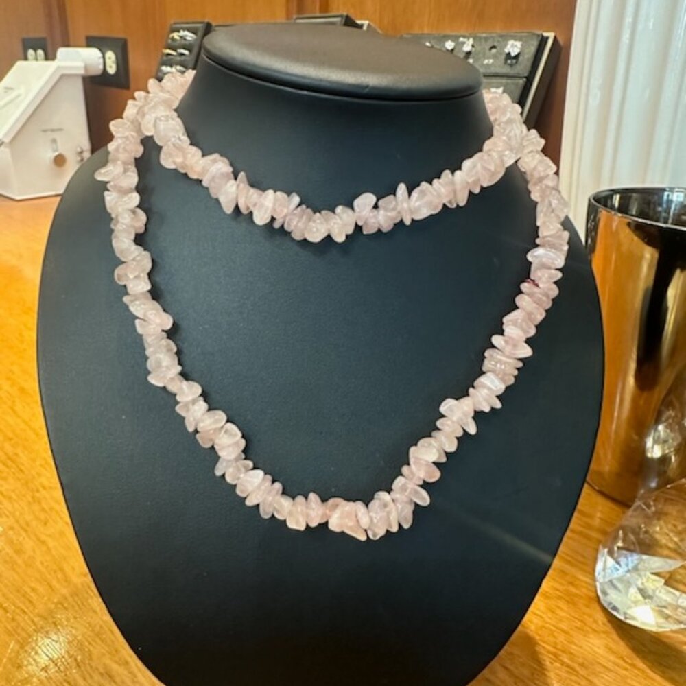Rose quartz necklace